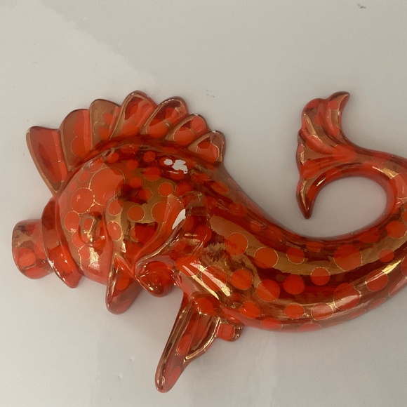 4 VINTAGE WALL PLAQUES SEAHORSE & DOLPHIN FISH MCM - Picture 8 of 9